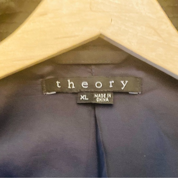 Theory mens cotton short all weather jacket Nehru three button collar button up - Picture 6 of 15